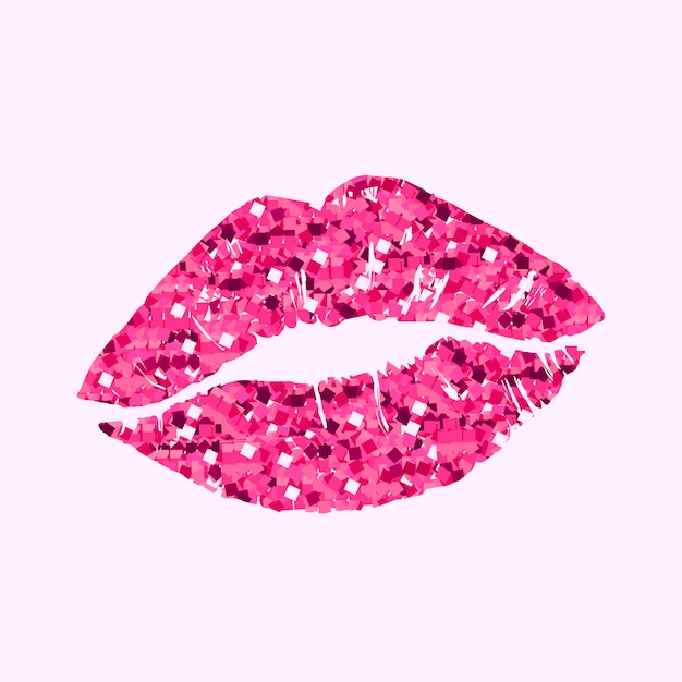 Free Vector pinup style lip print