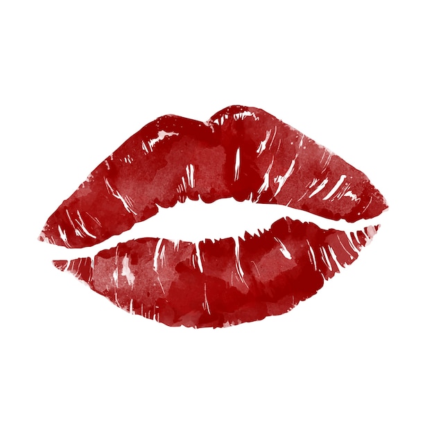 Free Vector pinup style lip print