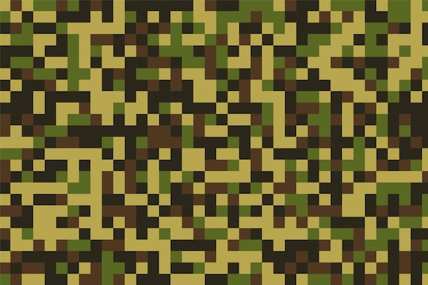 Pixelated military camouflage pattern texture