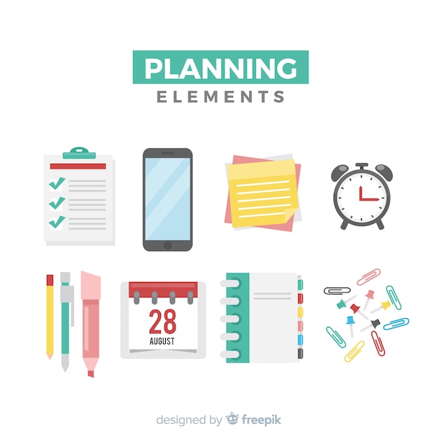 Free Vector planning elements set