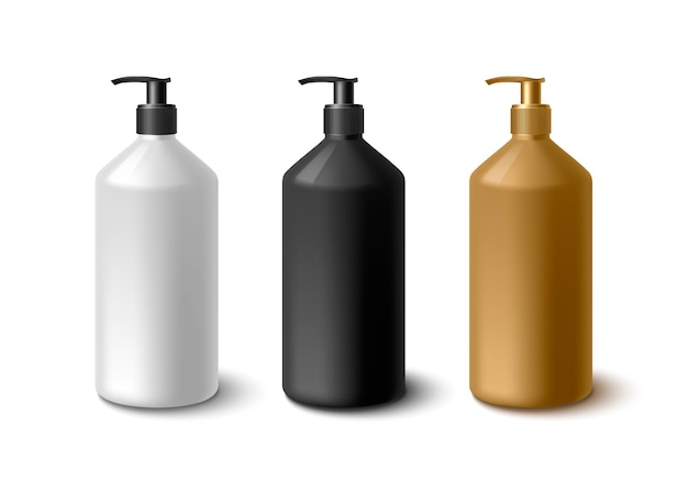 Free Vector plastic bottle mockup with pump cap