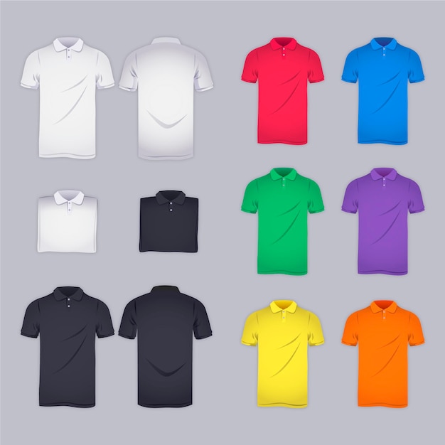 Free Vector polo shirt collection