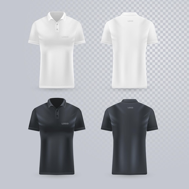 Free vector polo shirt collection