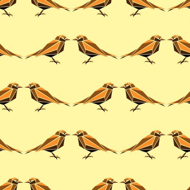 Free Vector polygonal bird pattern