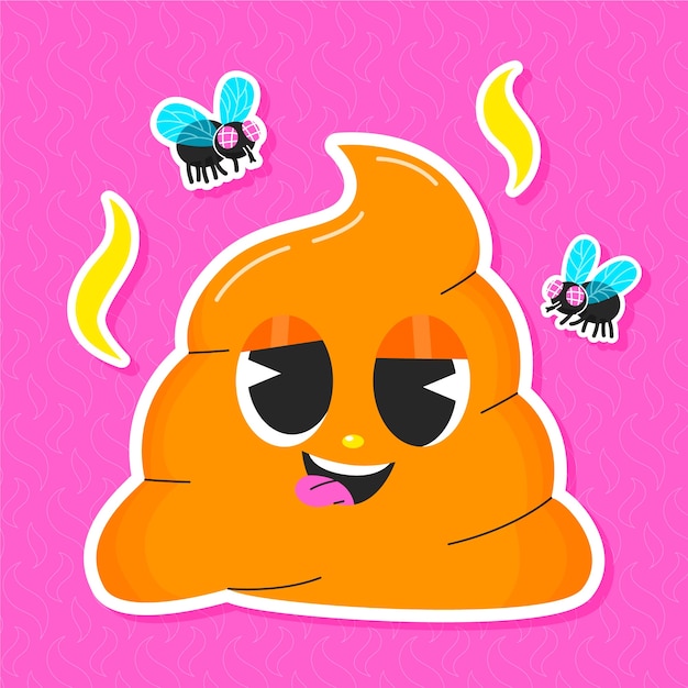 Free Vector poop  emoji illustration