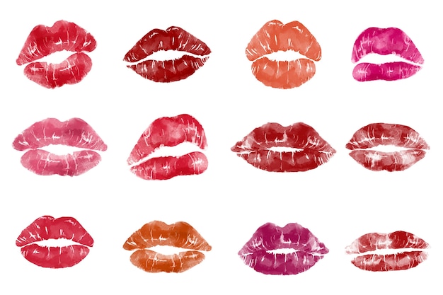 Free Vector pop art style lip print