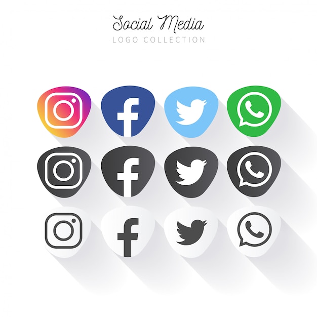 Free Vector popular social media banner collection