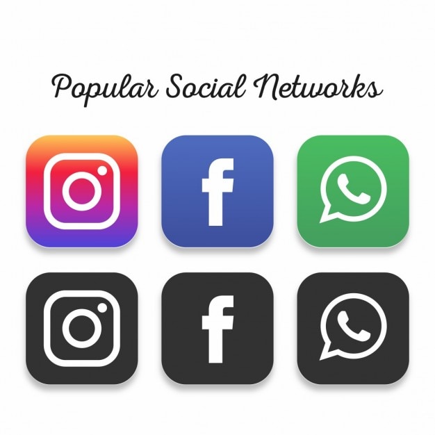 Free Vector popular social networking icons