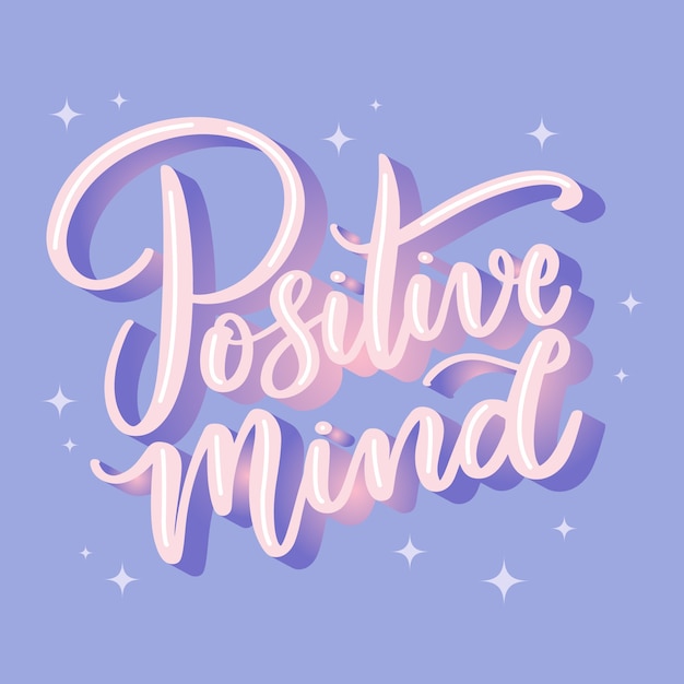 Free Vector positive message lettering design