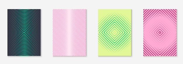 Free Vector poster design modern simple banner patent journal wallpaper concept yellow and pink poster design modern with minimalist geometric lines and shapes