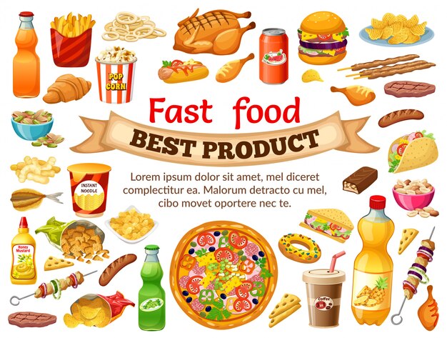 Poster fast food.