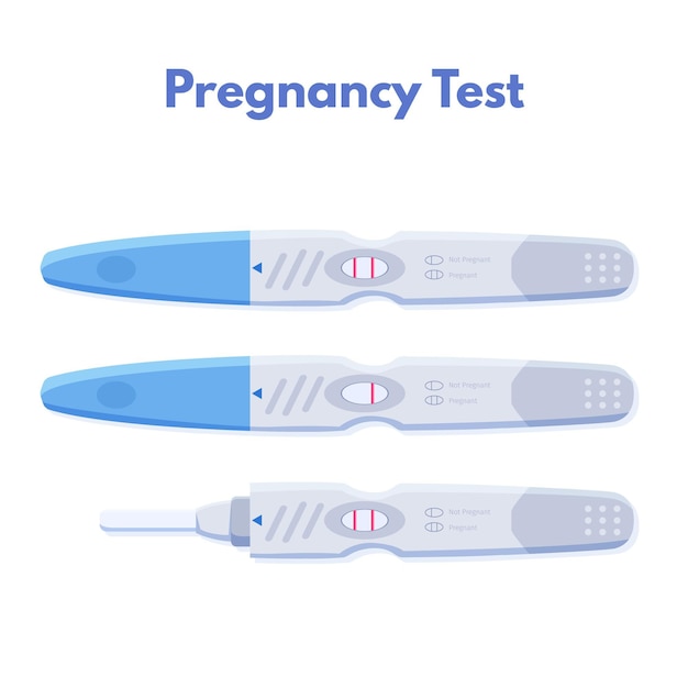 Pregnancy test illustration concept