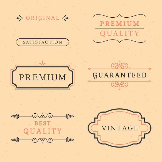 Free Vector premium quality banner collection