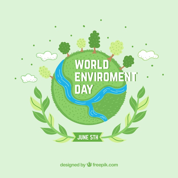 Free Vector pretty background for world environment day