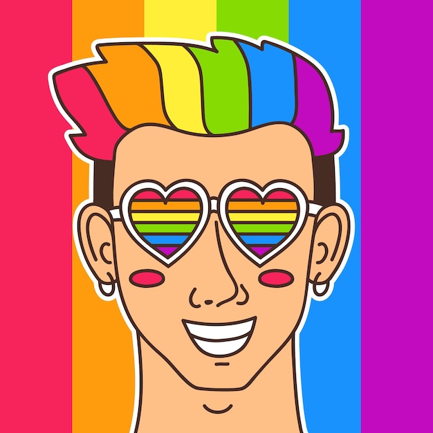 Free Vector pride day concept