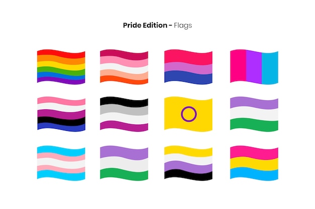 Free Vector pride month hand drawn flat lgbt flag