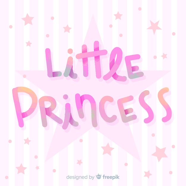 Free Vector princess lettering striped background