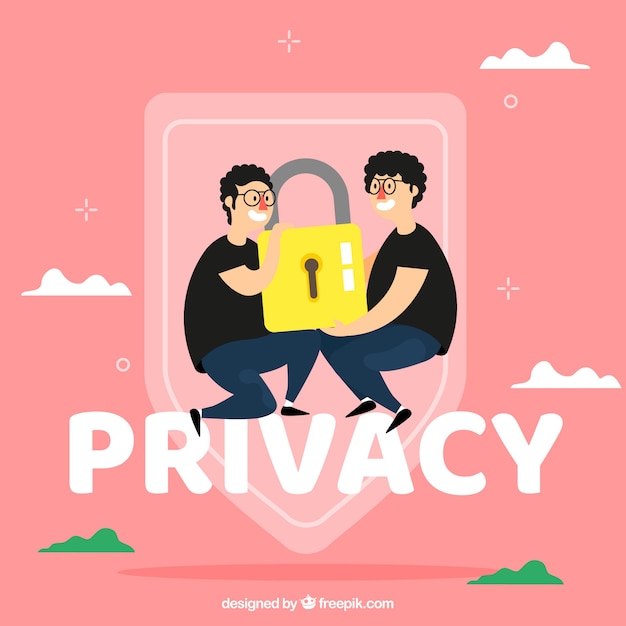 Free Vector privacy word concept