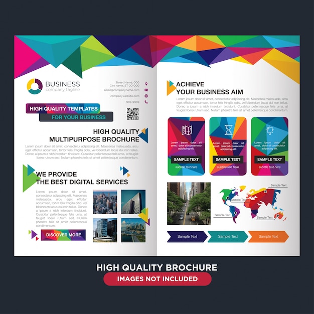 Free Vector professional brochure for multipurpose business