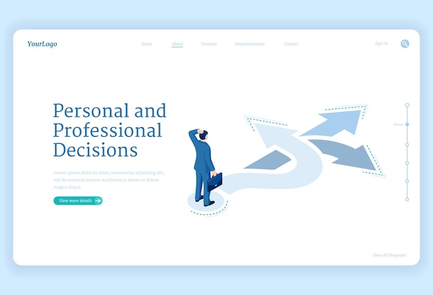 Free vector professional decision