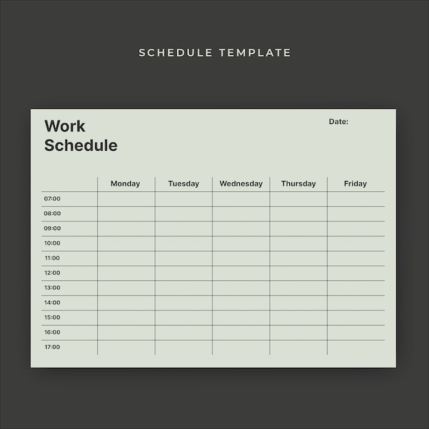 Professional grid work schedule