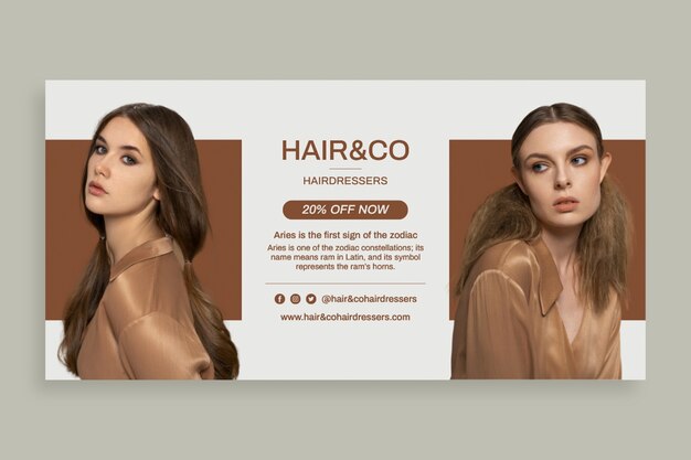 Professional hair & co hairdressers twitter post template