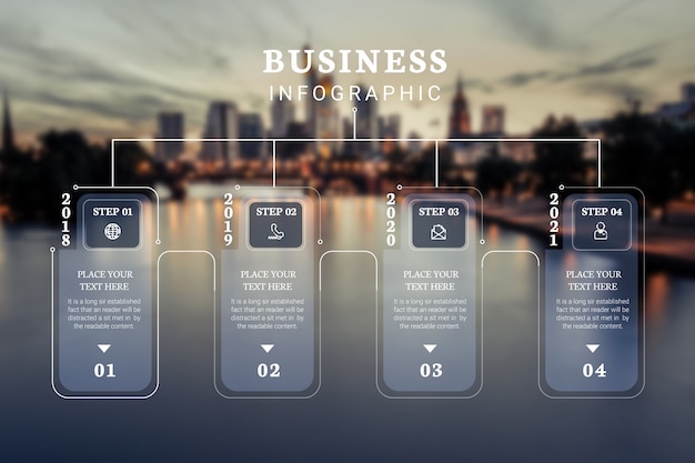 Free Vector professional infographic with image