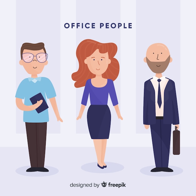 Free Vector professional office workers with flat design