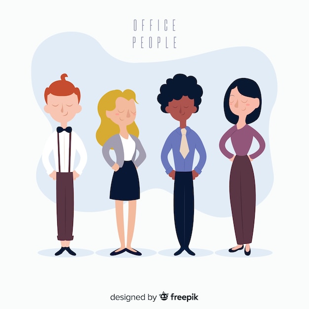 Free Vector professional office workers with flat design