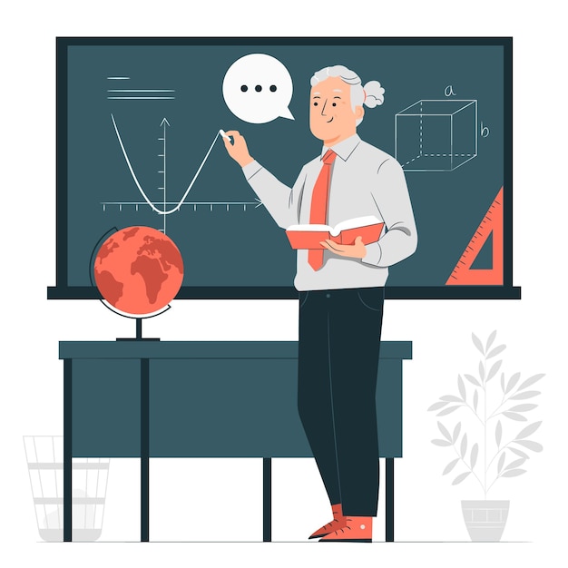 Free Vector professor concept illustration