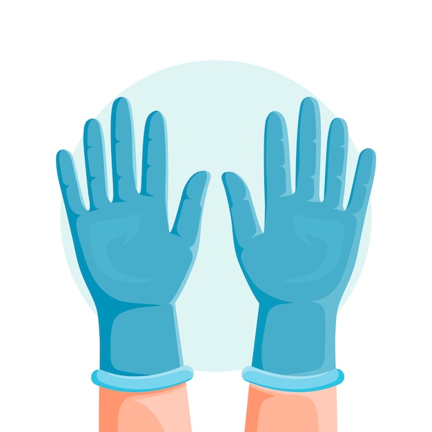 Free Vector protective gloves concept