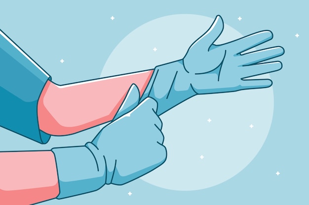 Free Vector protective gloves illustration