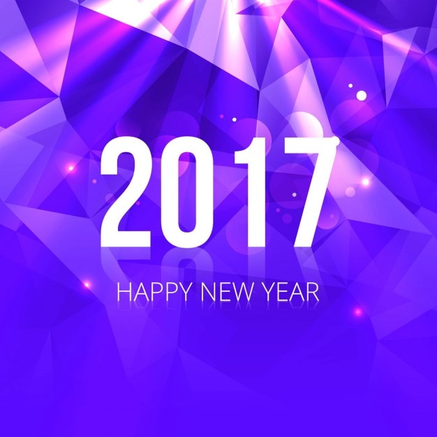 Free Vector purple background of 2017 in polygonal style