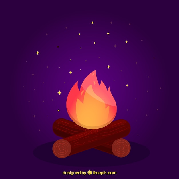 Free Vector purple bonfire background