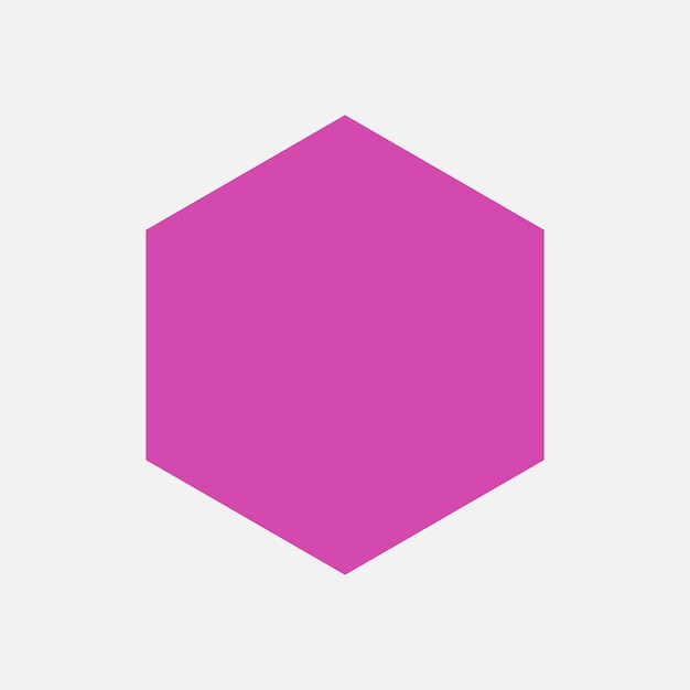 Free vector purple hexagon geometric shape vector