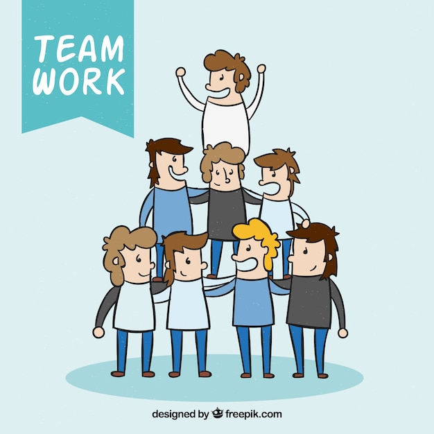 Free Vector pyramid, work team