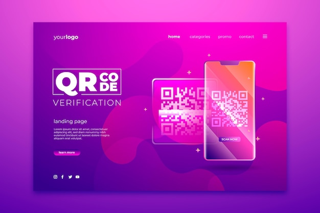 Qr code verification landing page