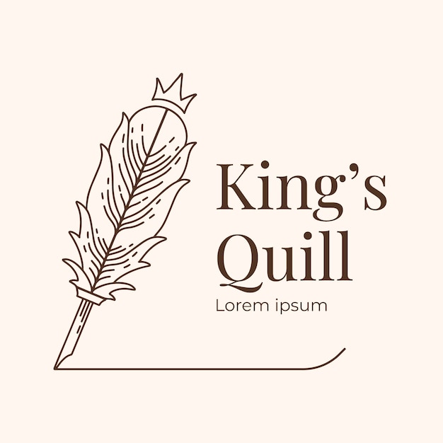 Free vector quill pen logo design