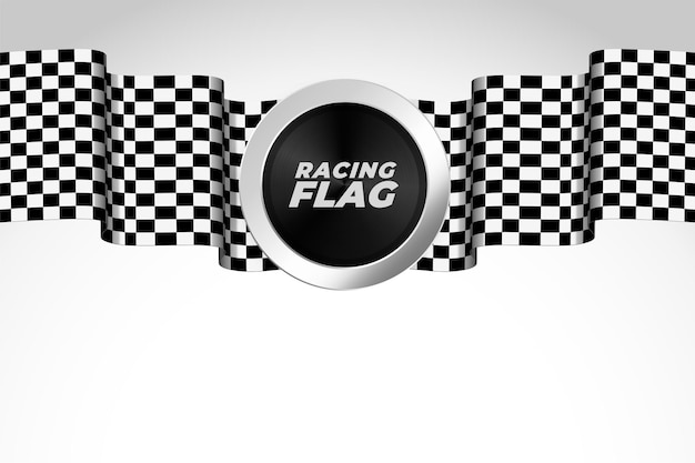 Free vector racing flag realistic background design