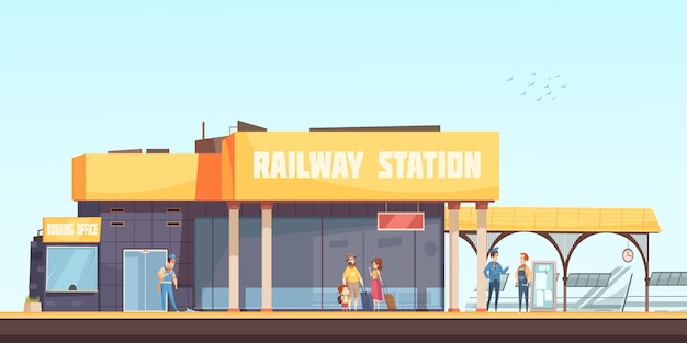 Free vector railway station background