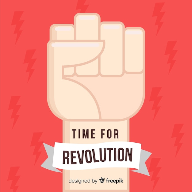 Free Vector raised fist for revolution