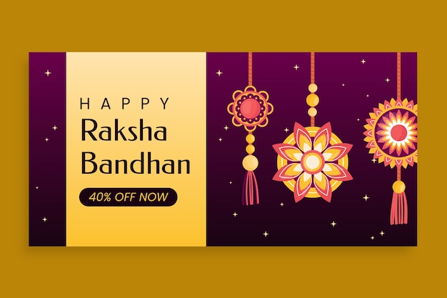 Raksha bandhan banner design template