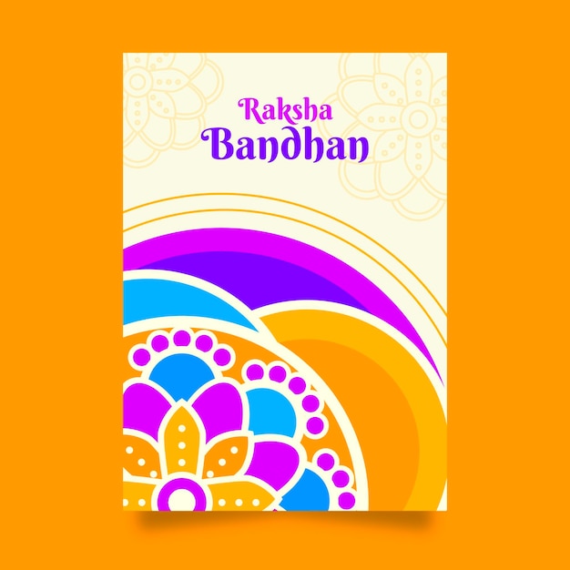 Raksha bandhan greeting card template