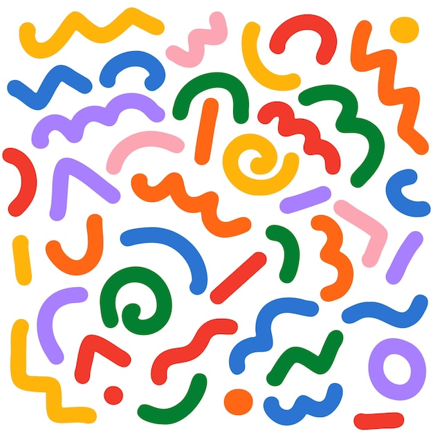 Free vector random fun hand drawn doodle pattern background
