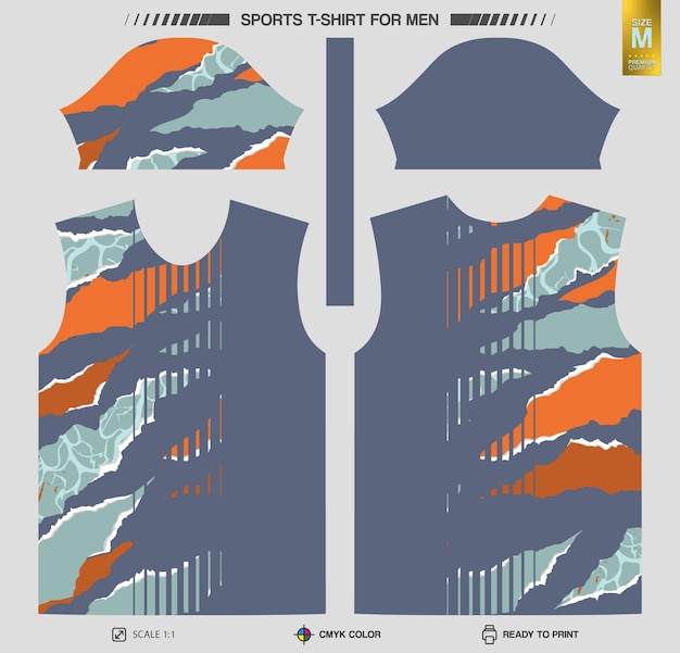 Free vector ready to print sports tshirt workout and training clothing patterns