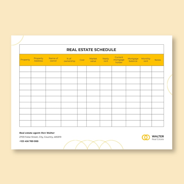 Real estate template design