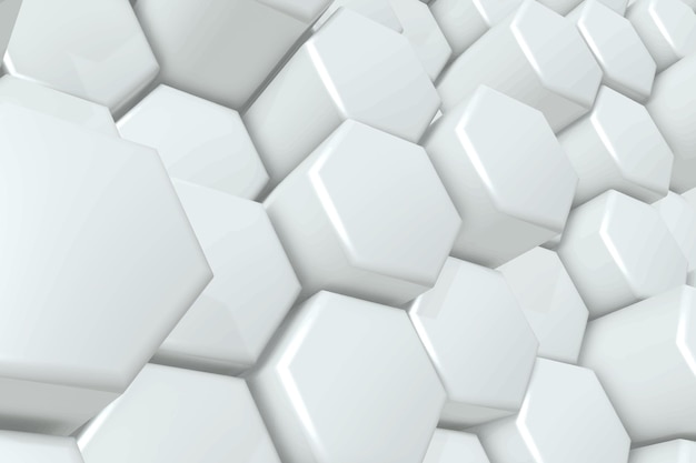 Free Vector realistic 3d hexagons geometric background