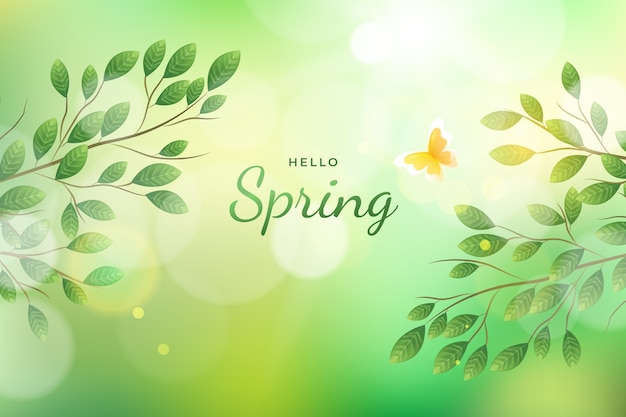 Free vector realistic background for springtime season