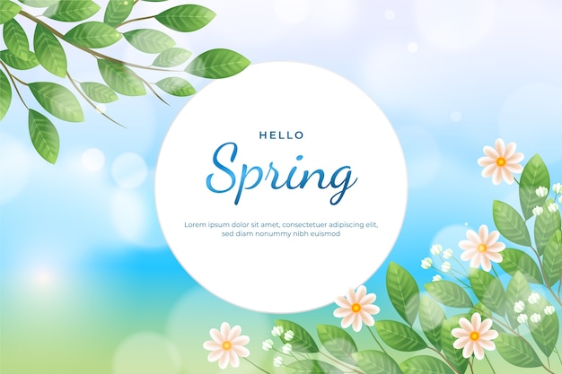 Free vector realistic background for springtime season