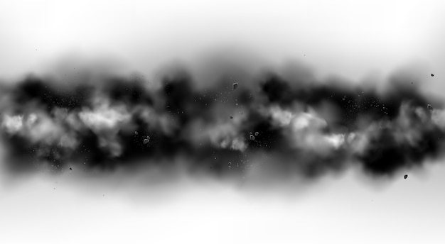 Free Vector realistic black smoke explosion background